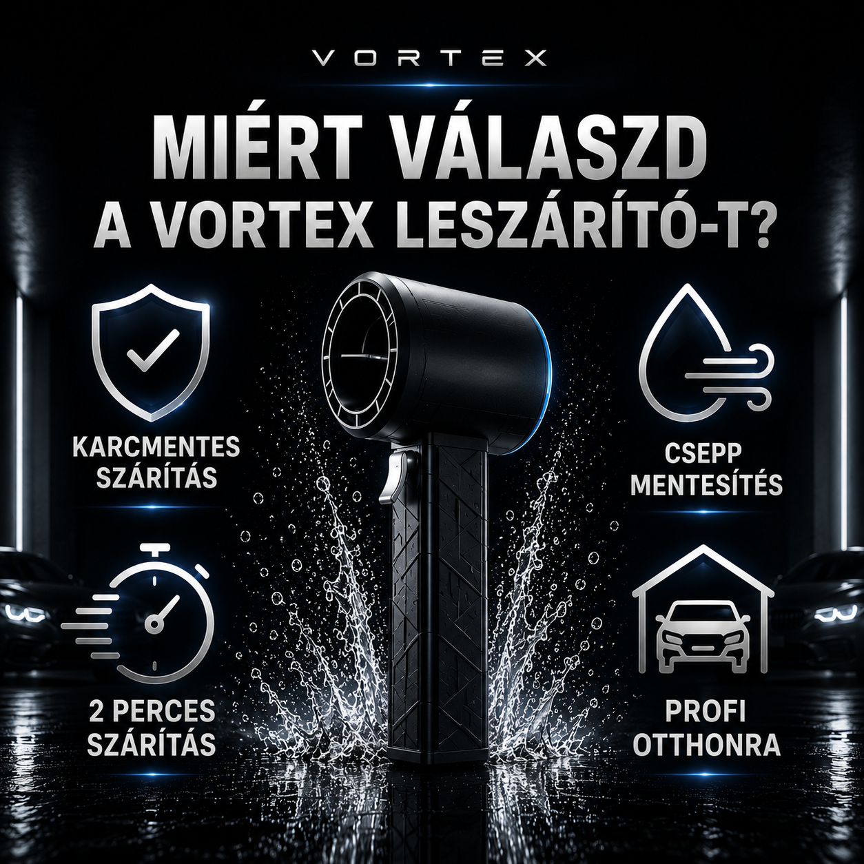 VORTEX – CSEPPMENTES AUTÓSZÁRÍTÓ RENDSZER