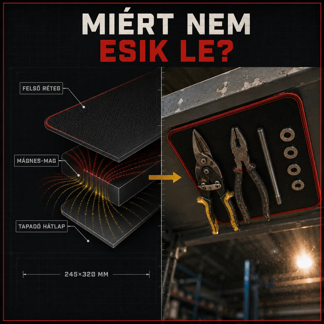 Steel Grip - Mágneses szerszámtartó